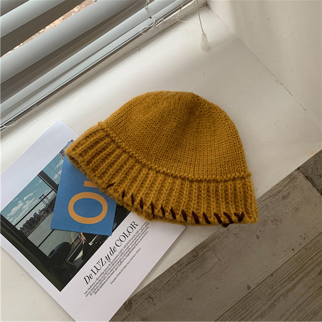 Women's Retro Handmade Crochet Wool Bucket Hat