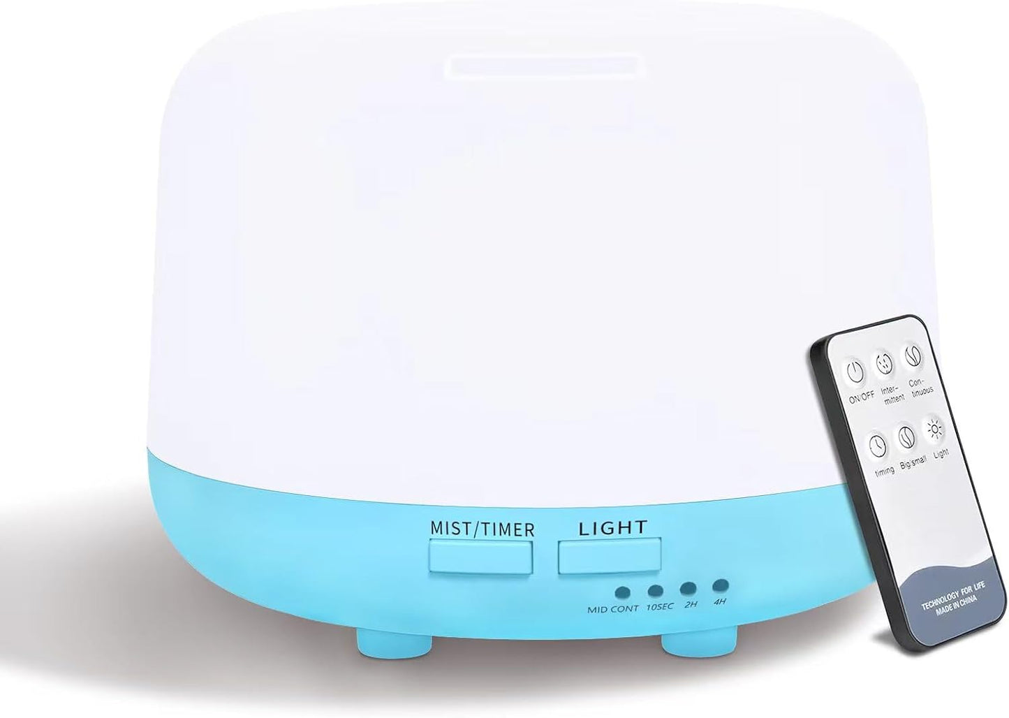 Oil Diffuser Humidifier 300Ml,Electric Ultrasonic Air Aroma Diffusers Vaporizer,Scent Mist Defuser with Remote,Auto-Off,7Led Color Changing Light for Large Bed Room,Home,Office