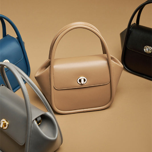 Ny læder tote cross-body vinge taske