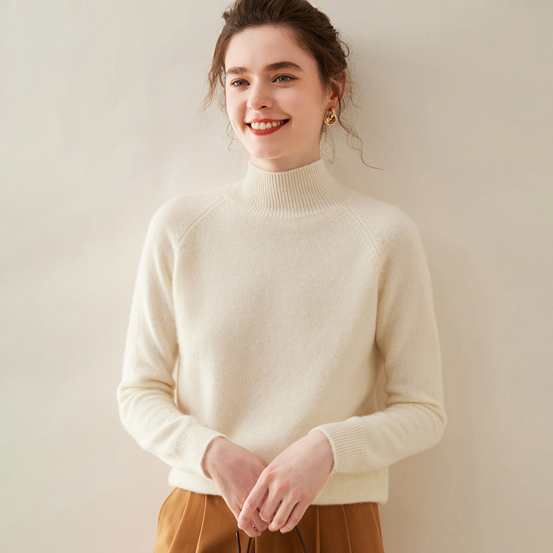 Women's Thickened Sweater Autumn And Winter Wool Knitted Bottoming Shirt