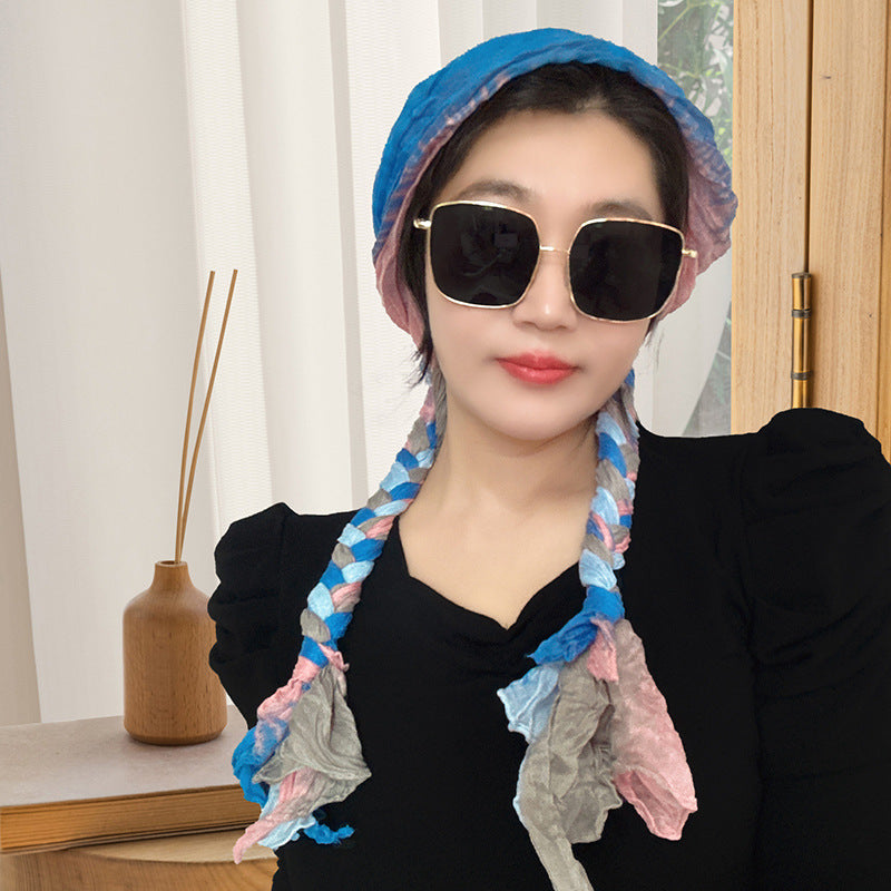 Hand-woven Hair Braid Scarf Girls Fashion Thin Scarf