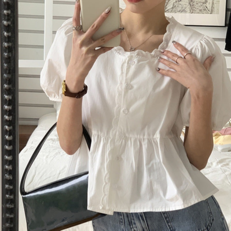 Puff Sleeve Shirt Summer Women's Clothing