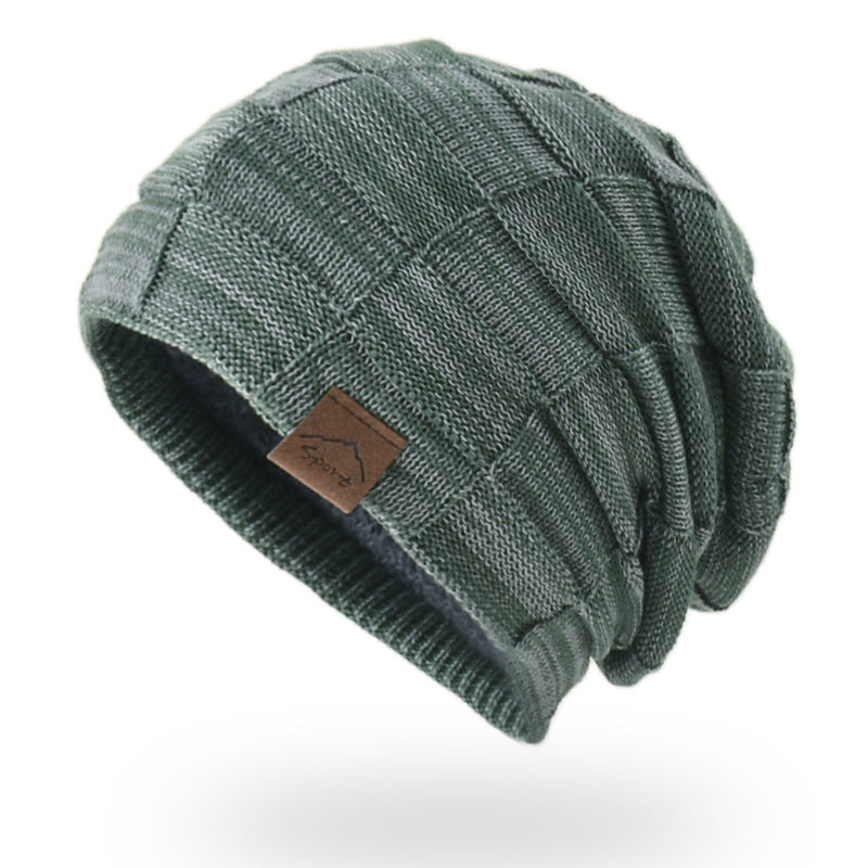 Fleece Mixed Color Versatile Knitted Hat For Warmth