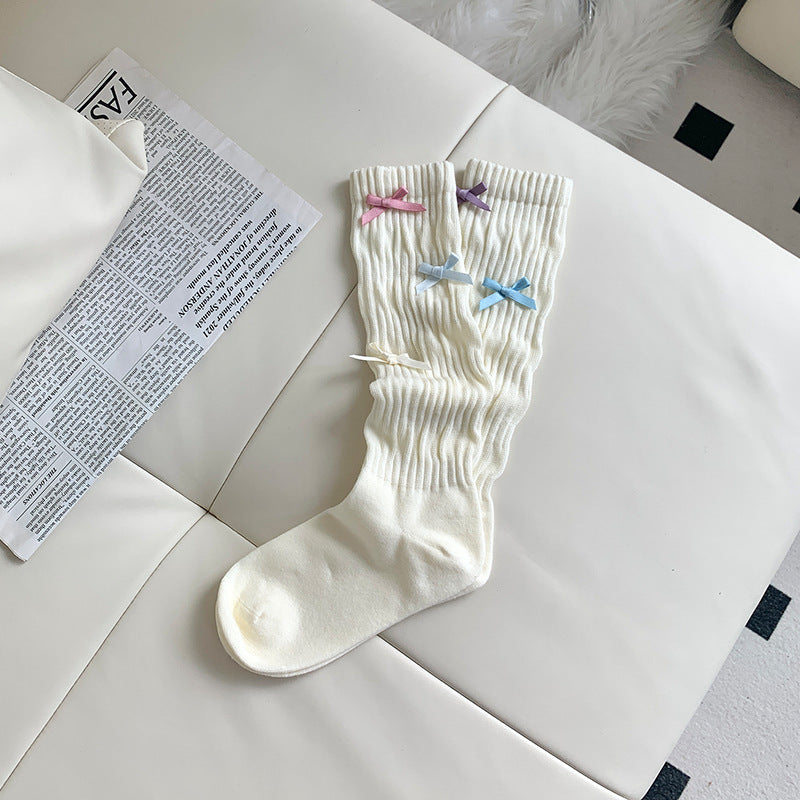 Dopamine No Pilling New Bow Tube Socks Women