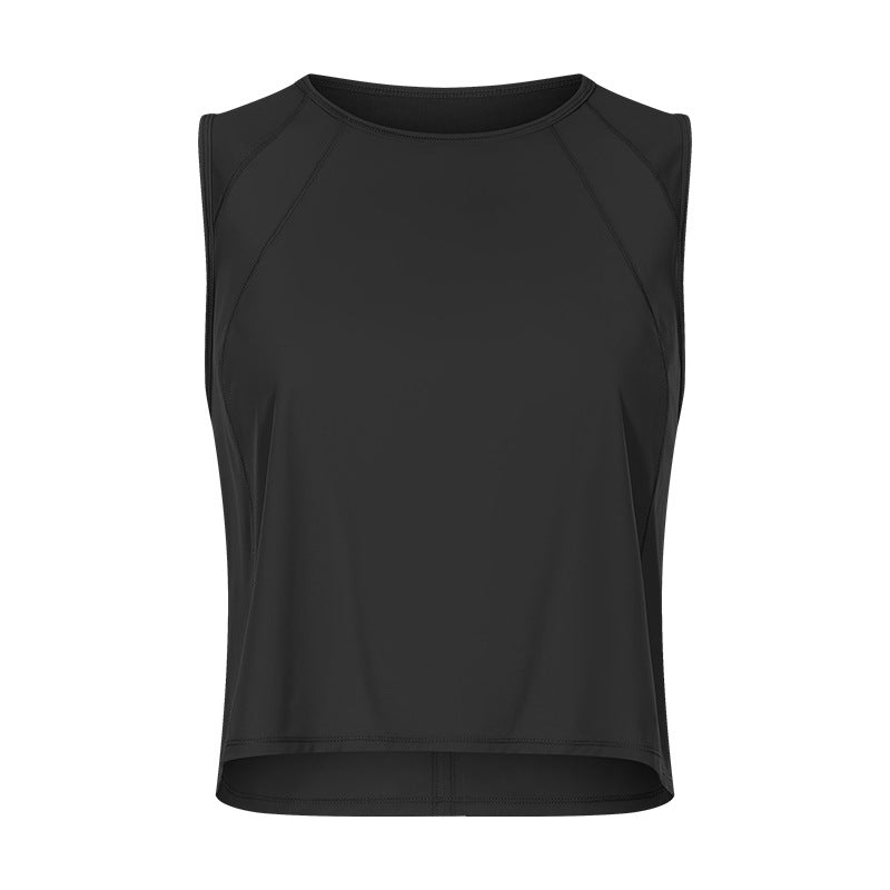Sleeveless Vest Cropped Short Sexy Back Hollow-out Quick-drying Breathable Sports Casual Yoga Clothes