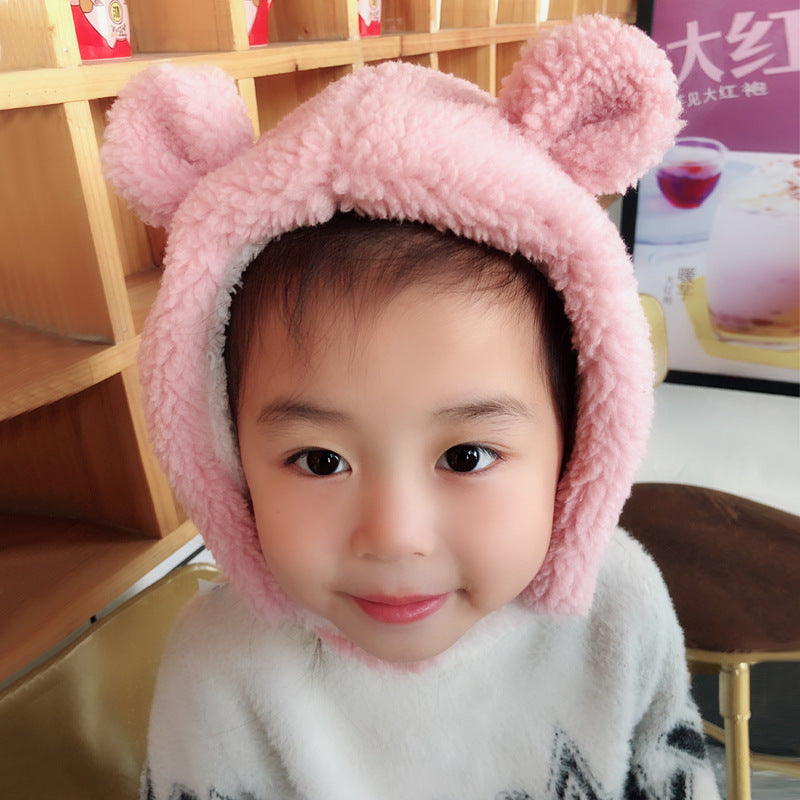 Women's Fashion Small Bear Ear Protection Hat