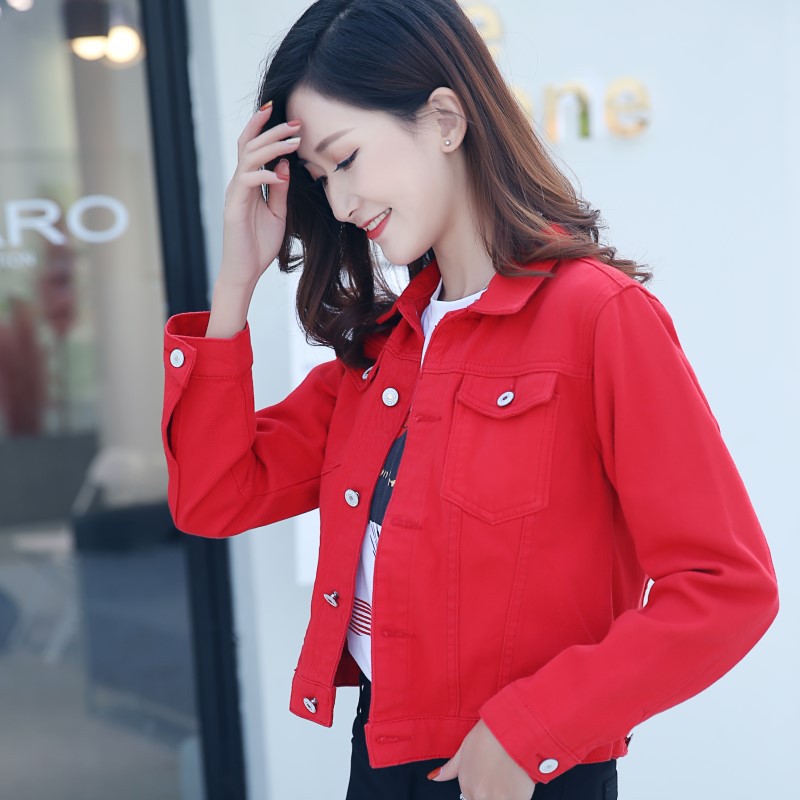 New Spring Autumn Candy Colored Denim Clothing