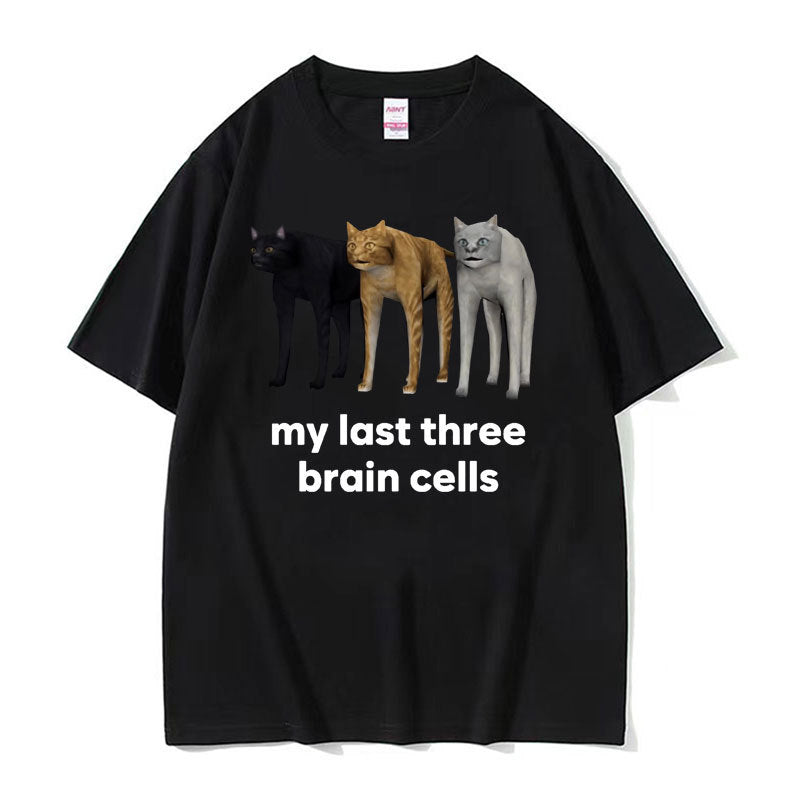 Funny Printed T-shirt Men And Women Fashion Round Neck Loose Short Sleeves