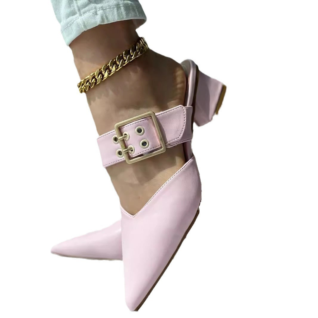 Beach Flat Casual Buckle Slippers
