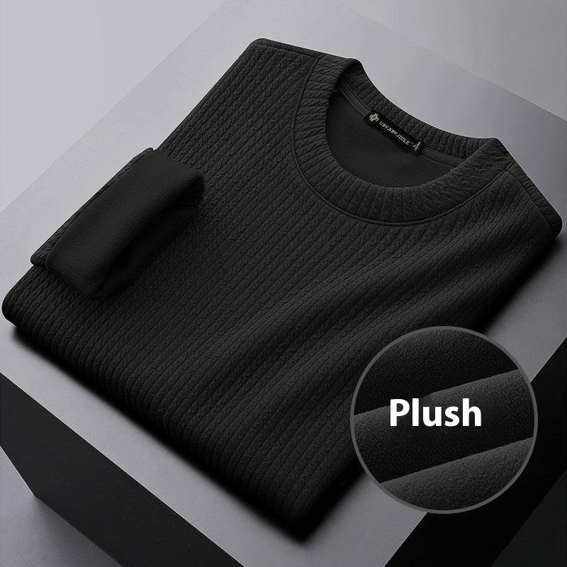 Men's Solid Color Bottoming Shirt Thickened Sweater