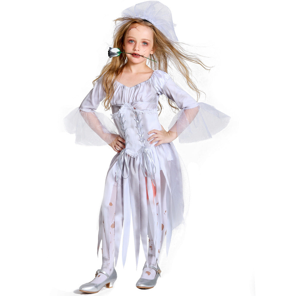 Halloween Parent-child Clothing Vampire Bride Bride Personality Makeup Set Pixel