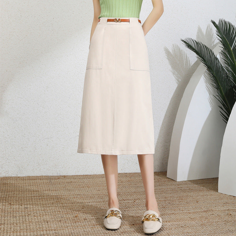 Line Temperament Women's Professional Midi Skirt