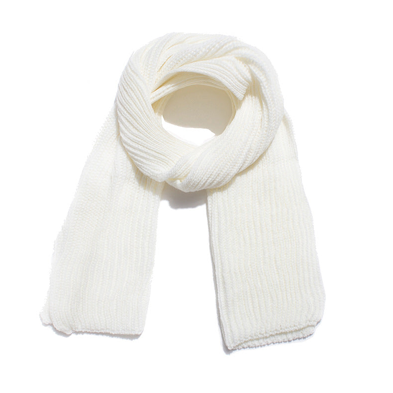 Korean Autumn And Winter Acrylic Solid Color Woolen Scarf