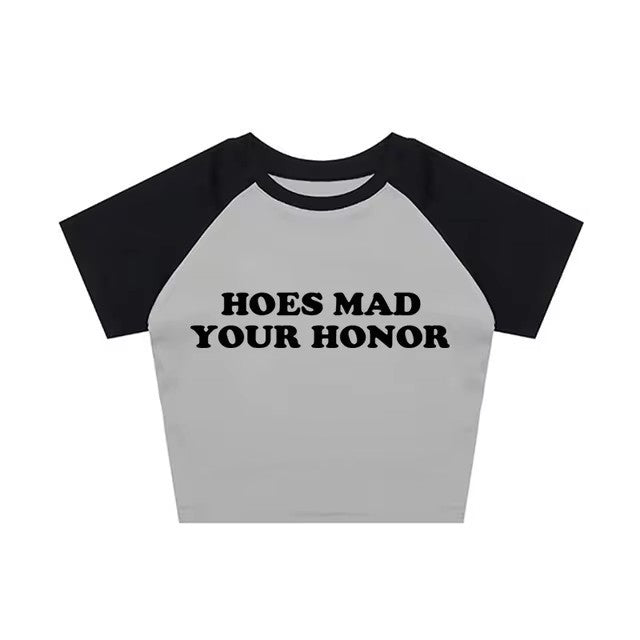 Sweet Cute Casual Letter Printed T-shirt Top Round Neck