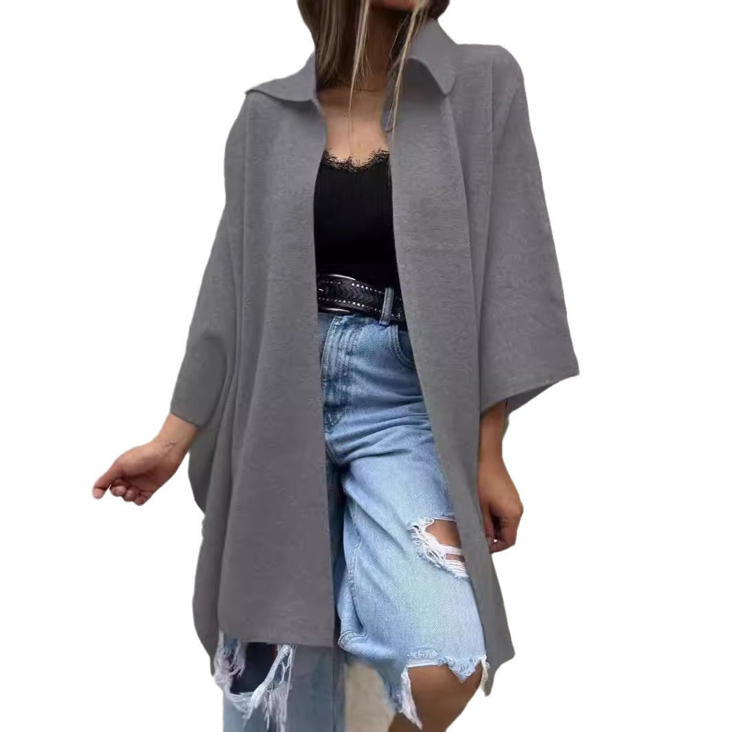 Løs Trenchcoat til Kvinder med Én Knap