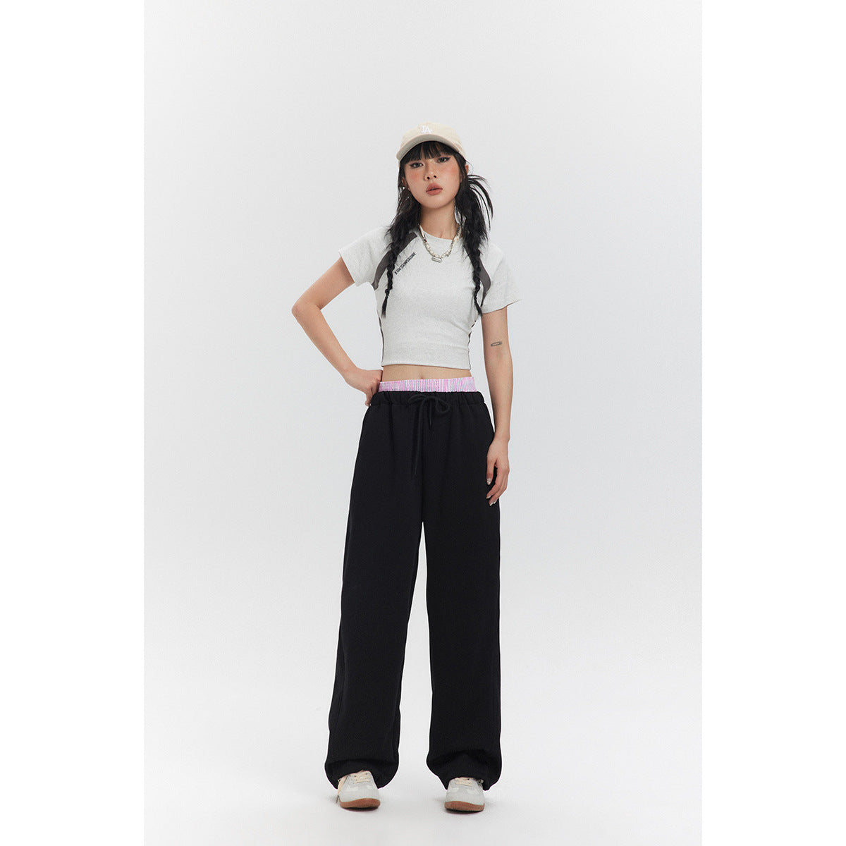 Retro 3D Cutting Casual Sweatpants Men And Women