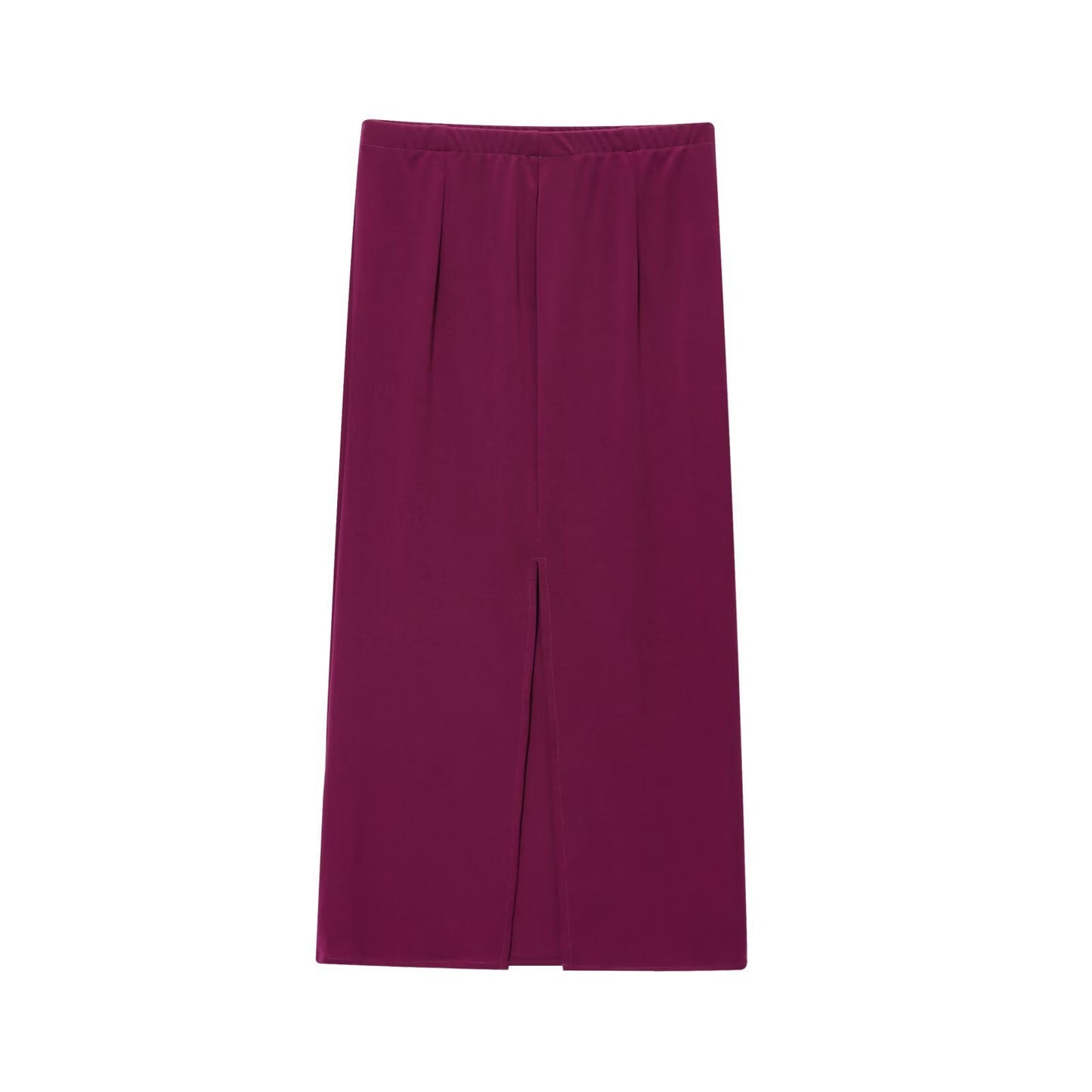 European And American Women's Fashion Elastic Midi Skirt