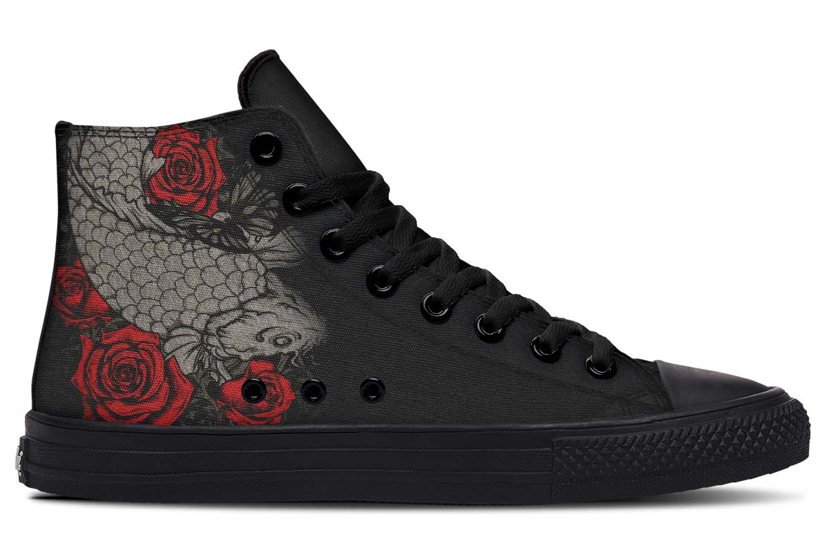 Printed Couple High-top Canvas Shoes