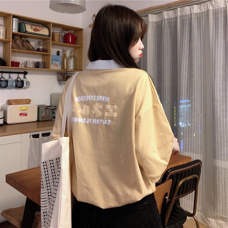Soft Girl Polo Shirt Japanese Girl Short-sleeved T-shirt
