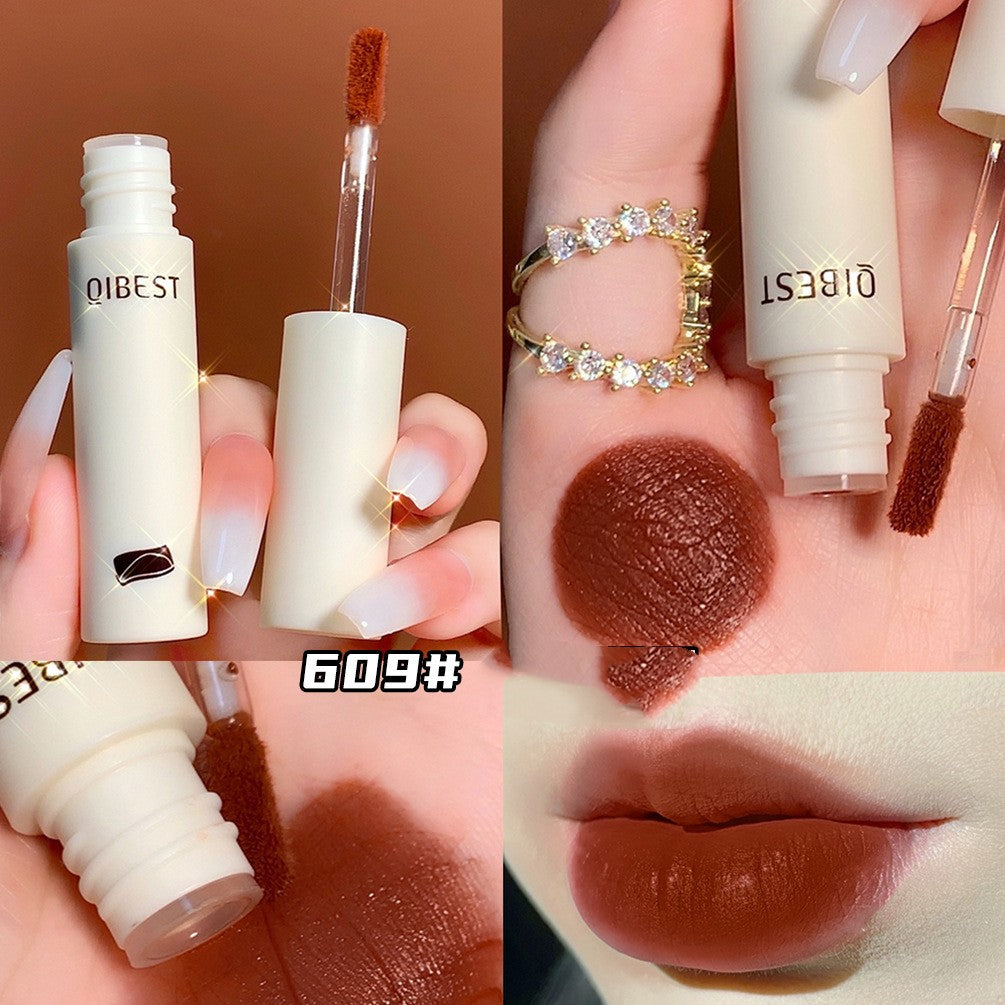 Lipgloss med en mat overflade, der ikke er let at falme