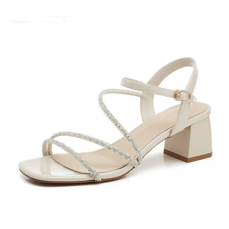 Women's Simple Casual Mid Heel Sandals