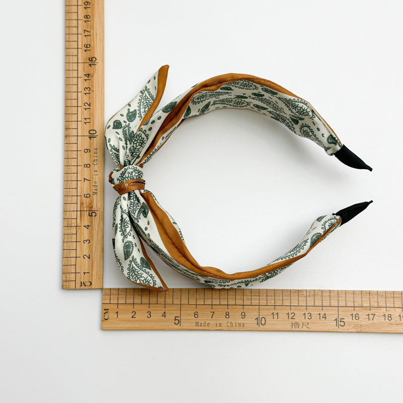 Paisley Fabric Satin Wide Version Hair Band