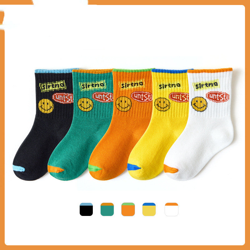 Children's Socks Lace-in-tube Cartoon Fruit Cotton Comfort Boys And Girls