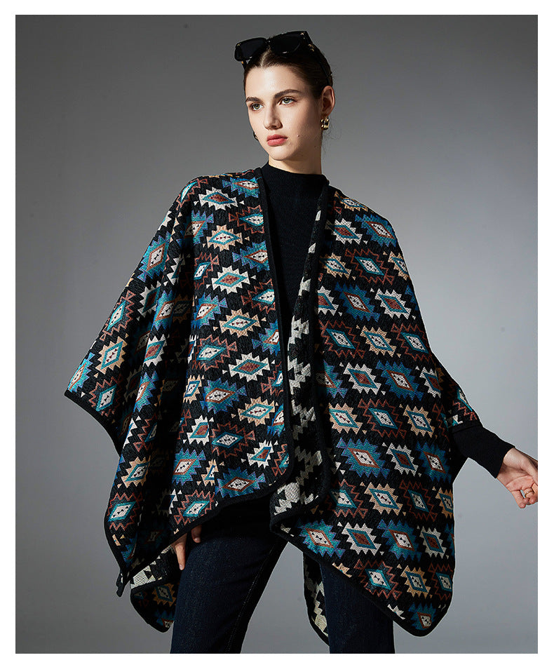 New European And American Spring, Autumn And Winter Ethnic Style Shawl