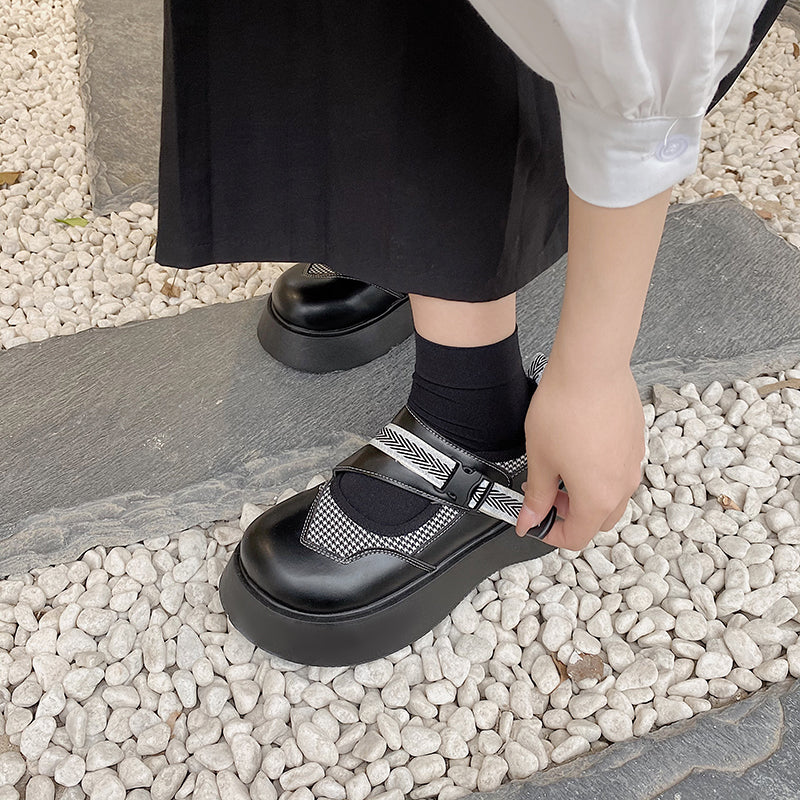 Big Toe Shoes Spring New Women's Shoes Thick-soled Mary Jane Platform Shoes