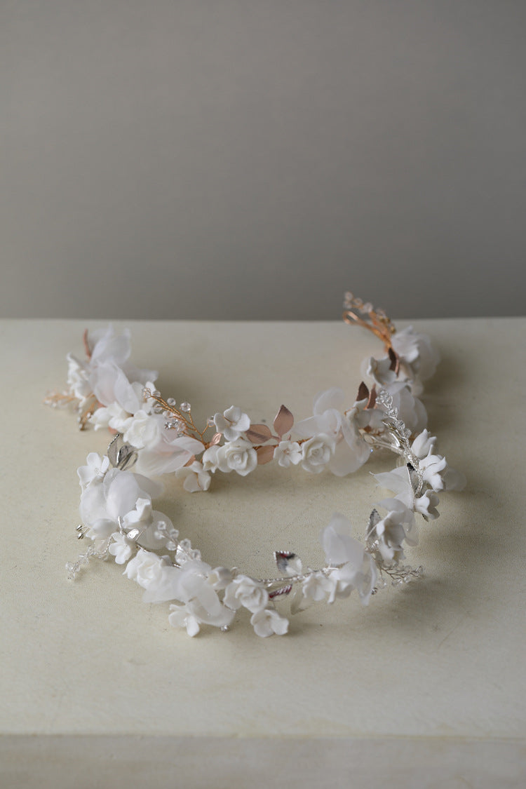 Women's Fashion Ceramic Flower Hair Band