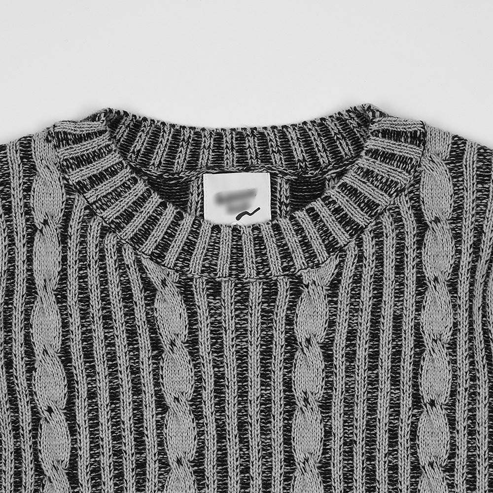 Fashion Vertical Stripes Casual Sweater Men