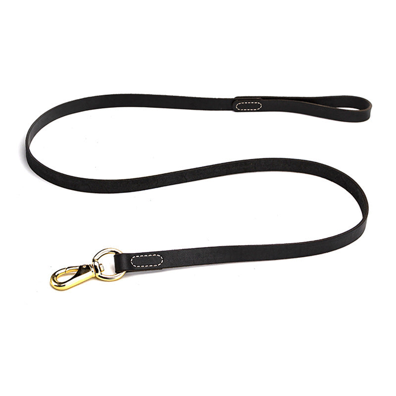 Cowhide Leash Pet Supplies For Walking Medium And Large Dogs