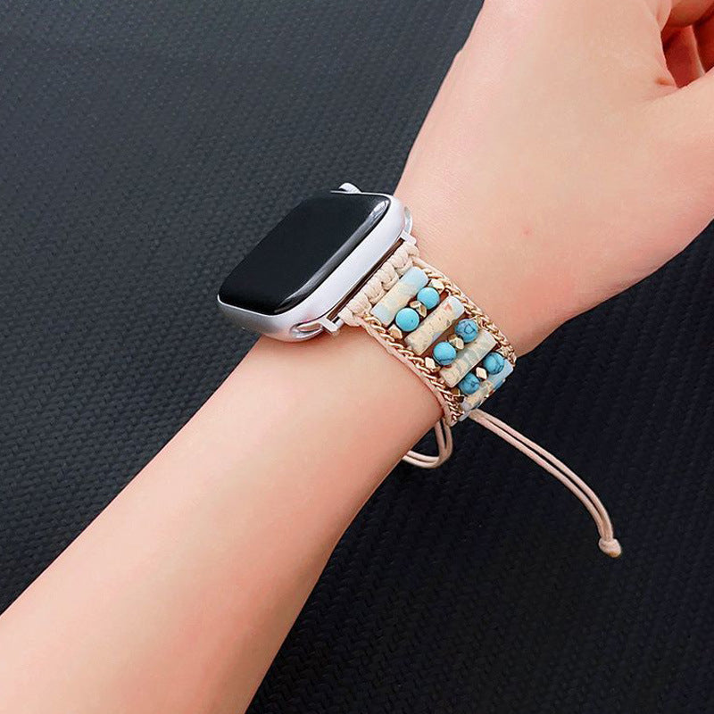 Smartwatch-rem armbånd læderreb