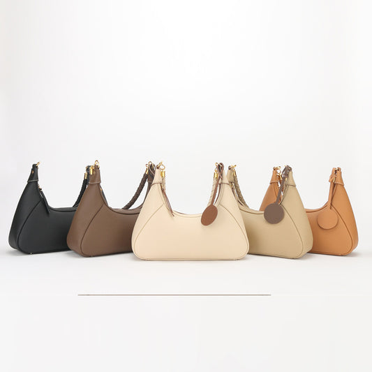 Læder Crossbody-taske med Vævet Rem