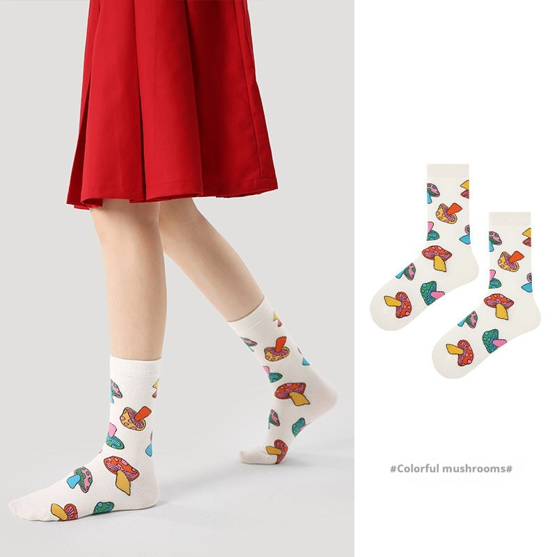 Niche Vintage Court Style Thin Middle-long Stockings