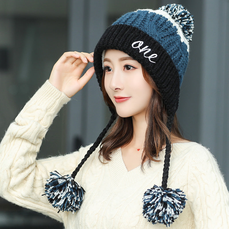 Color Matching Fashion All-match Ear Protection Cycling Hat