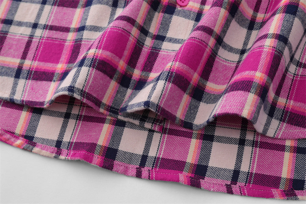 Plaid Long Sleeve Shirt Men's Loose Casual Thin Shirt