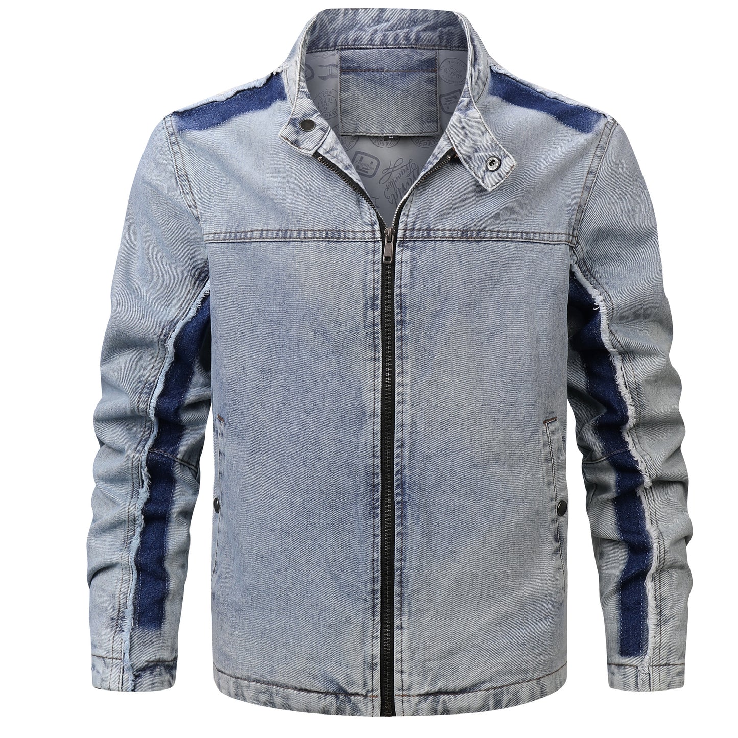 Men's Retro Denim Patchwork Jacket - Trendy Style