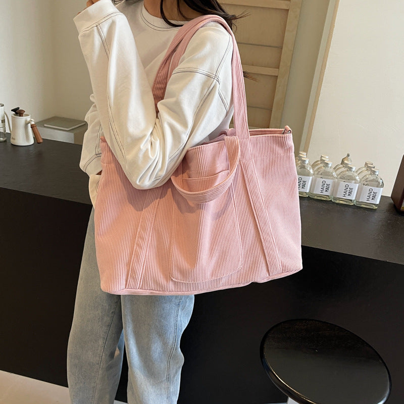 Fashion Personality Large Capacity Corduroy Bag Women