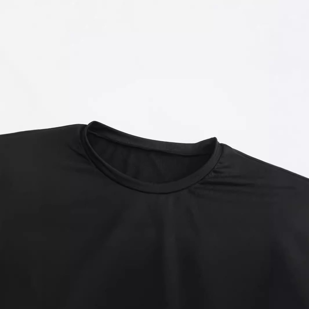 Womens Preppy-Style Bow-Knot Midriff-Baring T-Shirt Top