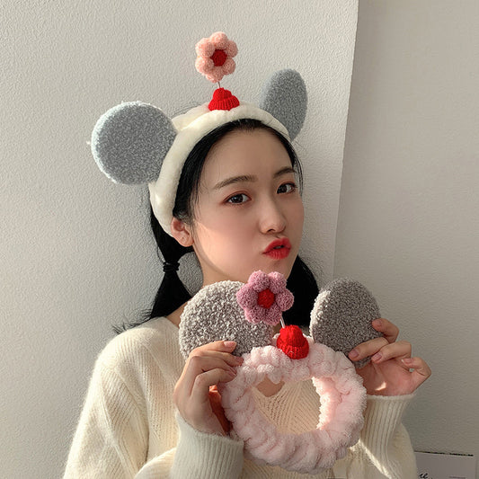 Cute female face wash hair band