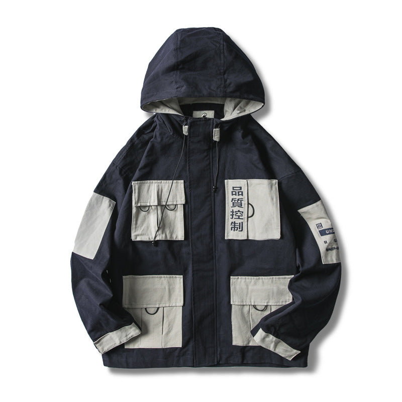 Text embroidery coat