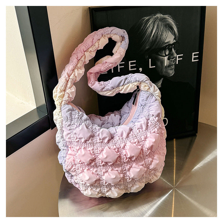 Large Capacity Cloud Bag Female Gradient Color Shoulder Messenger Bag