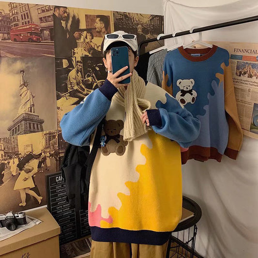 Bjørn Blød Vokset Sweater Mænd Vinter Tyk Inder