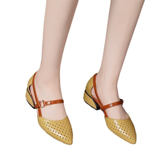 Women's Summer Low Heel Closed Toe Sandals
