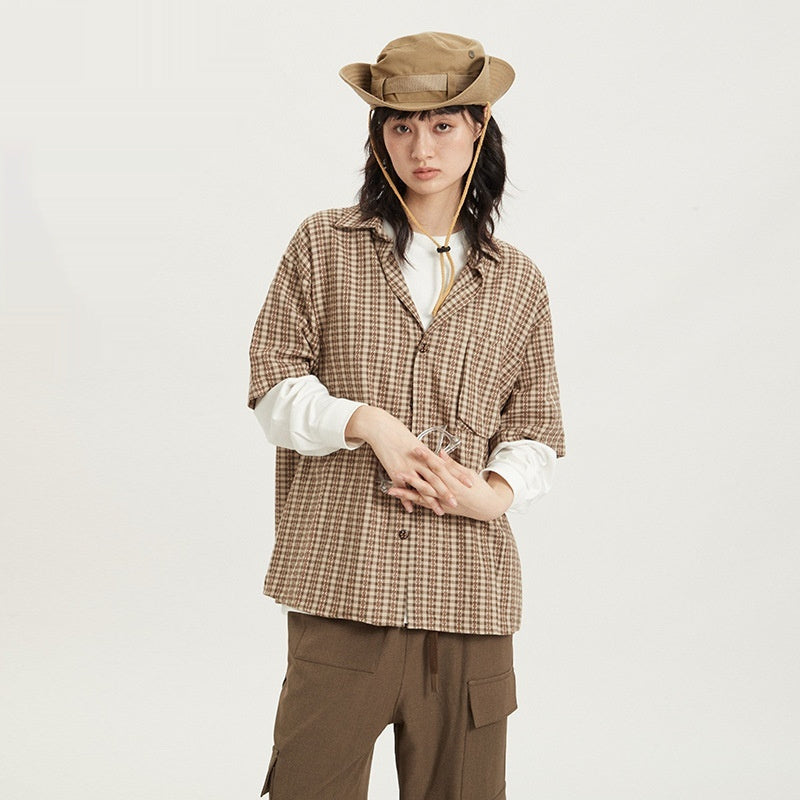 Japanese Retro Short-sleeved Shirt Loose College Style