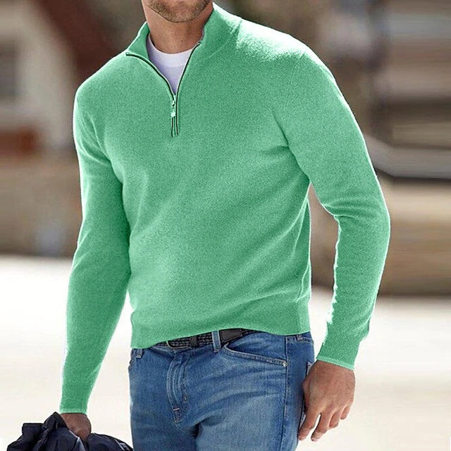 European And American Long-sleeved Bottoming Shirt Autumn And Winter Men's Cardigan