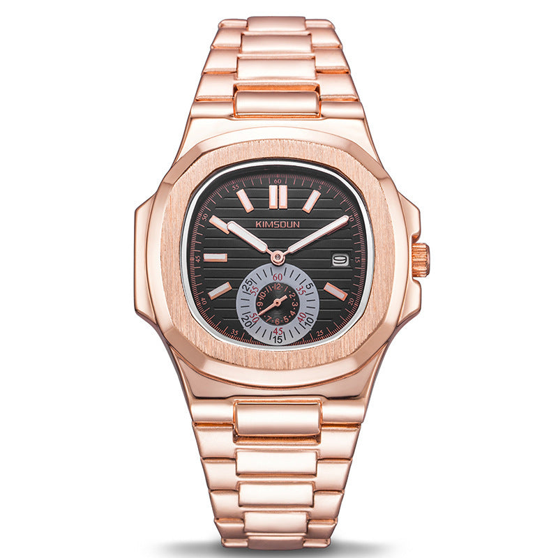 Stainless steel business waterproof men's Watch