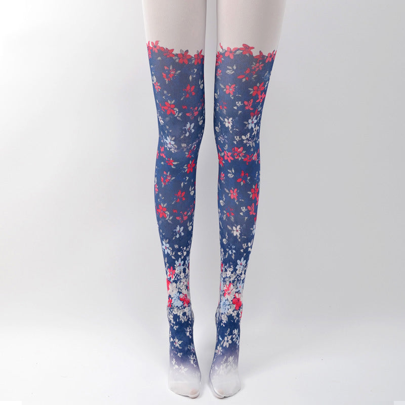 Gradient color stockings pantyhose Korean socks