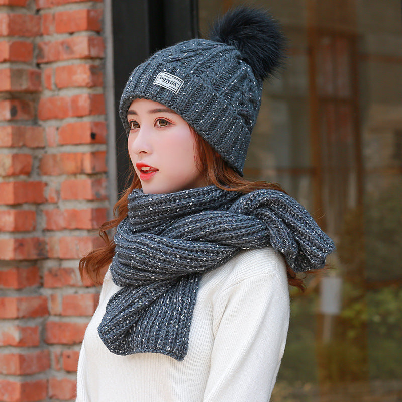 Plush thick knitted hat